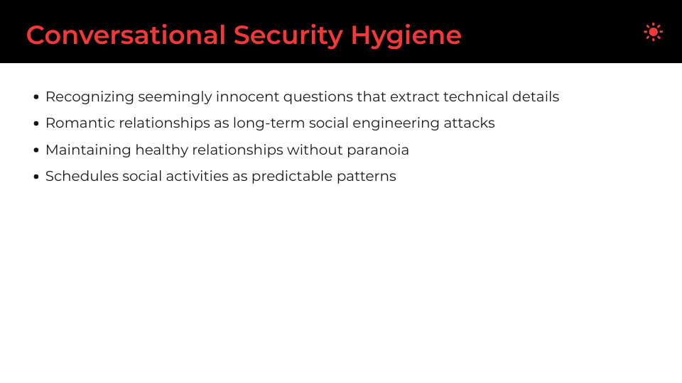 Conversational Security Hygiene